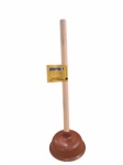 Rhino Long Wooden Handle Toilet Plunger