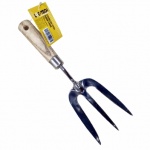 Loc-tech Stainless Steel  Hand Fork Wooden  Handle